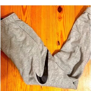 Nike Gray Sweatpants with Black Accent